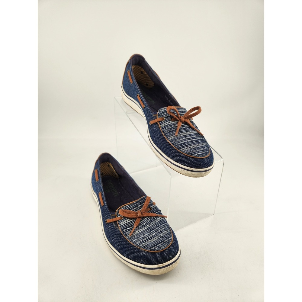 Grasshoppers Boat Shoes Women 8M Navy Blue Denim Ortholite EF52818